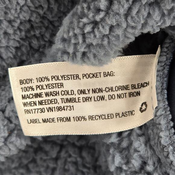 All In Motion Pullover Blue Fuzz Plush Sweater Cardigan Long Sleeve Short Medium - Picture 7 of 7